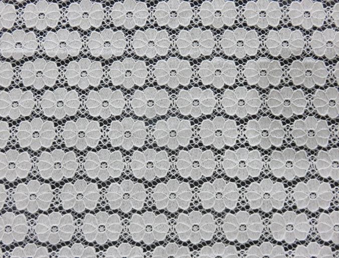 Regularty of typography nylon&cotton Lace fabric for ladies garment