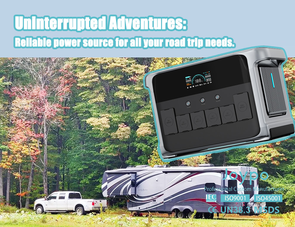 Joypo 2400W Most Powerful Solar Generator Portable Power Solution For Vanlife Road Trip