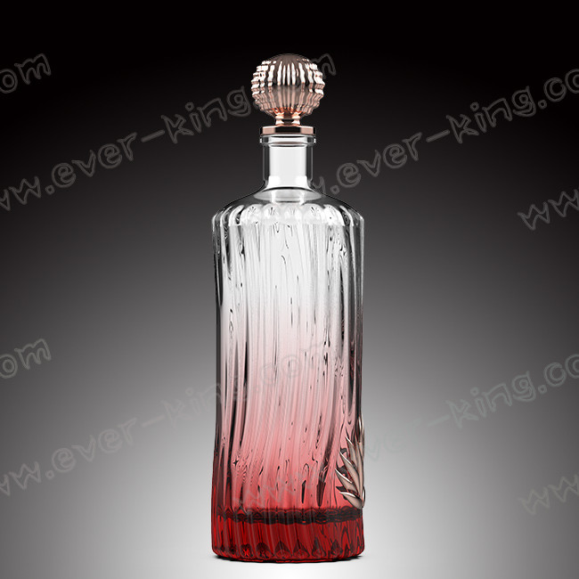 New Design Luxury 700ml Tequila Glass Bottle With Glass Cap