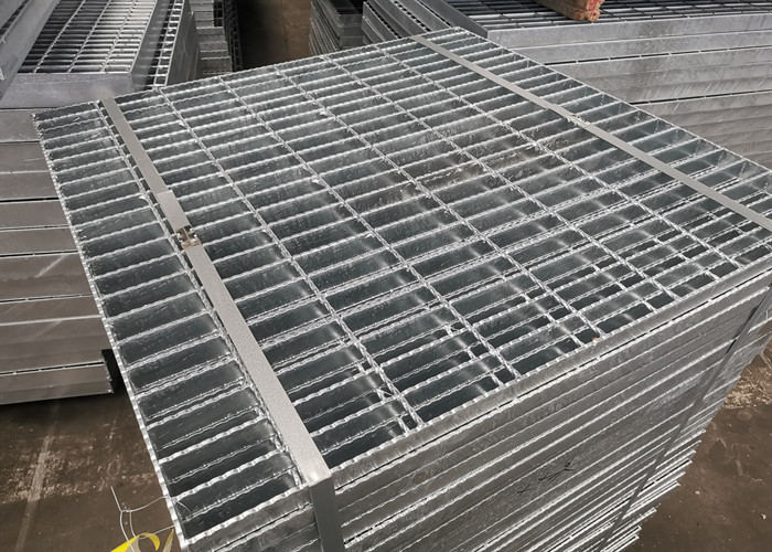 Hot Dip Galvanized Platform Steel Grating Q345 Anti Corrosive For Power Plant