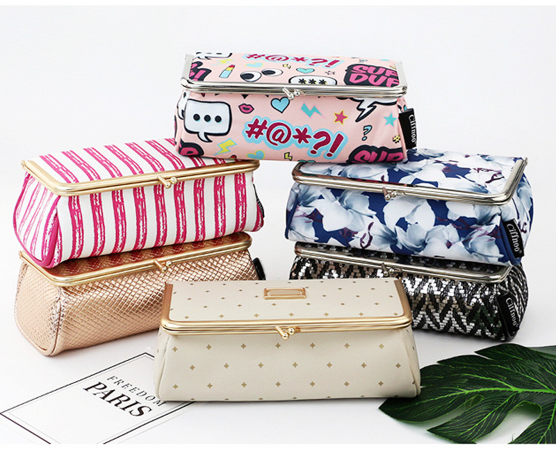 Waterproof Portable Cosmetic Bag Makeup Custom Logo with Mirror