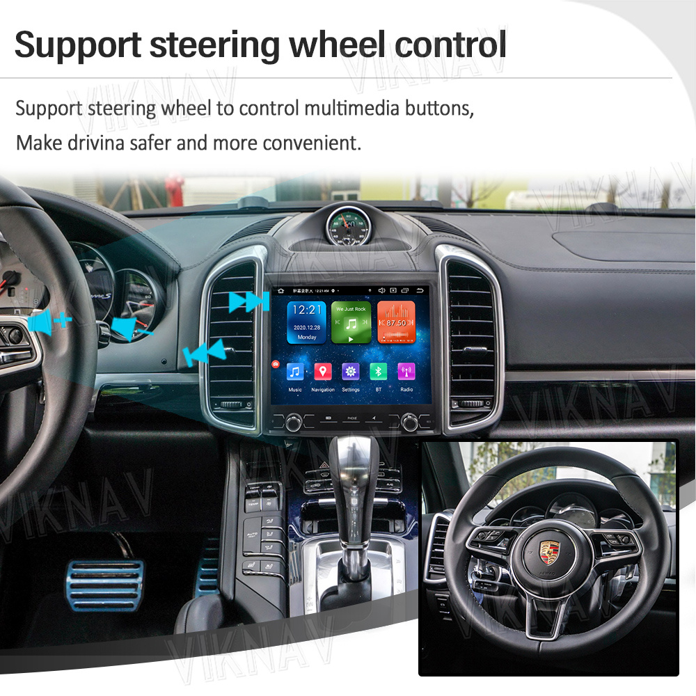 Android 13 Head Unit Car Radio For Porsche Cayenne 2010-2017 Touch Screen Wireless