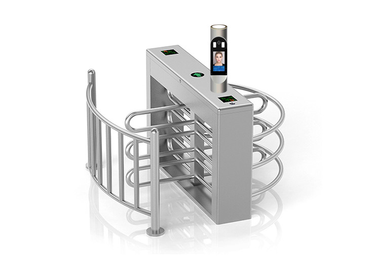 RFID 40W SS304 Waist Height Turnstiles Gate 450mm Arm