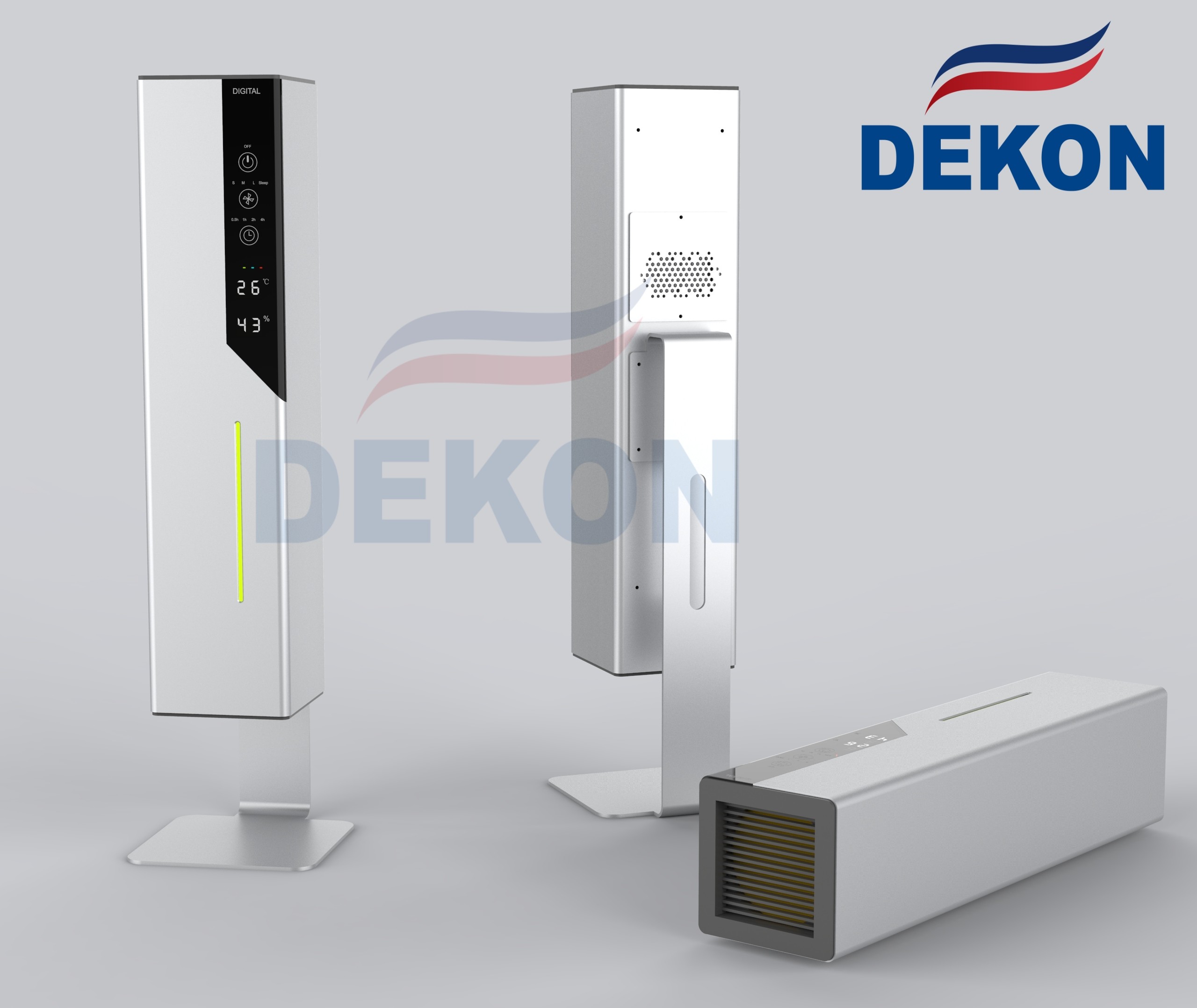 Indoor air quality device IAQ Cube UVC LED and photocatalysis filter HEPA filter H11 with bipolar plasma