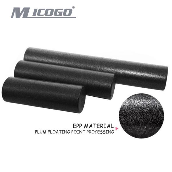 EPP Black Foam Roller High Density Solid Mini Wholesale Customized 30 45 60 90 cm Massage logo Custom Design