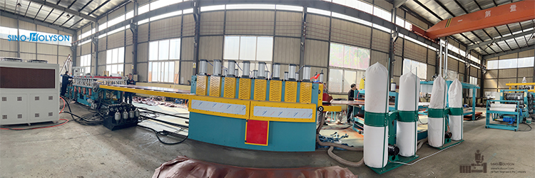 Sino-Holyson HSJZ-80/156 PVC Furniture Foam Board Making Machine Board Size 915mm * 2440mm