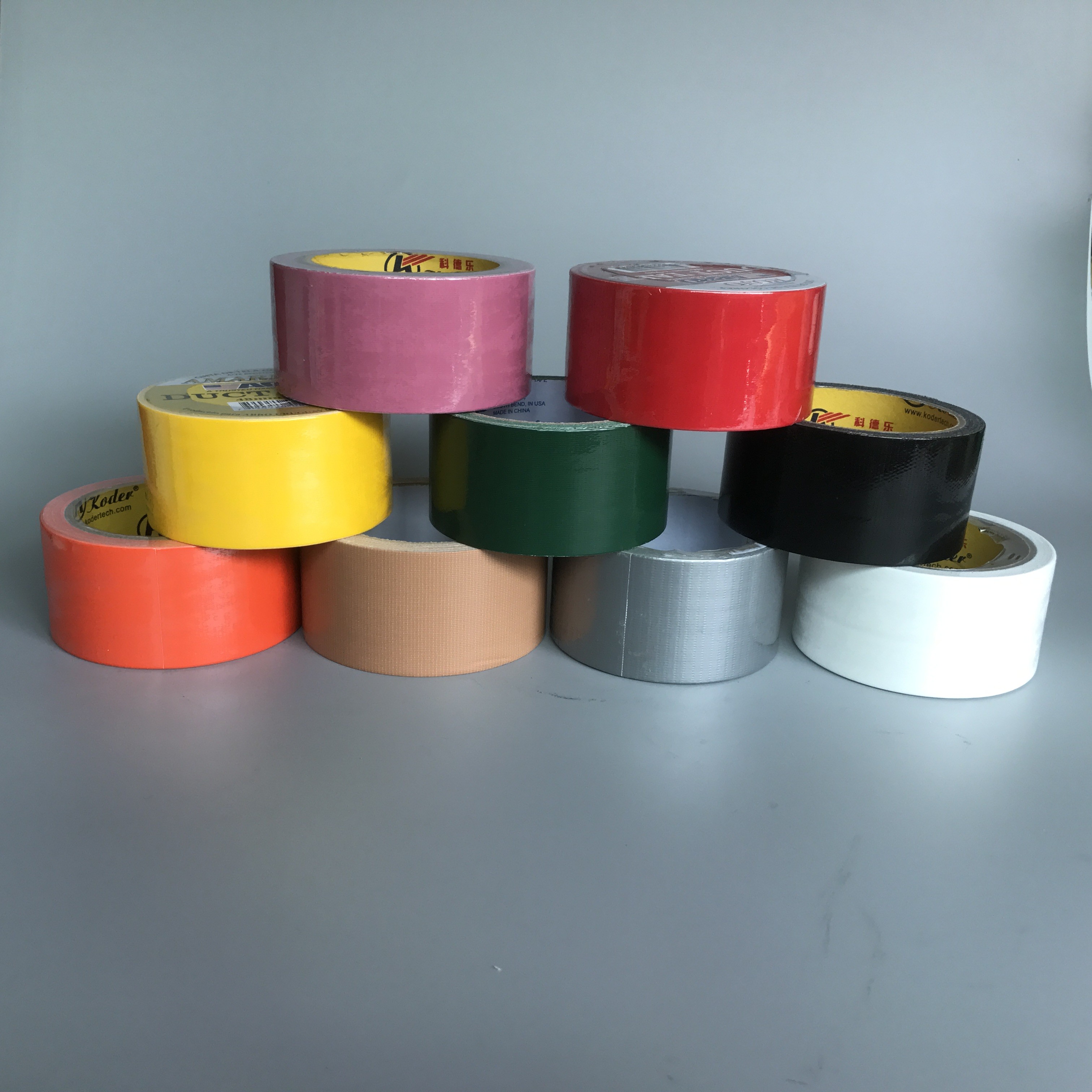 Width 100 Mm Wide Adhesive Single-Side Colorful Cloth Duct Tape For Electric Cabinets