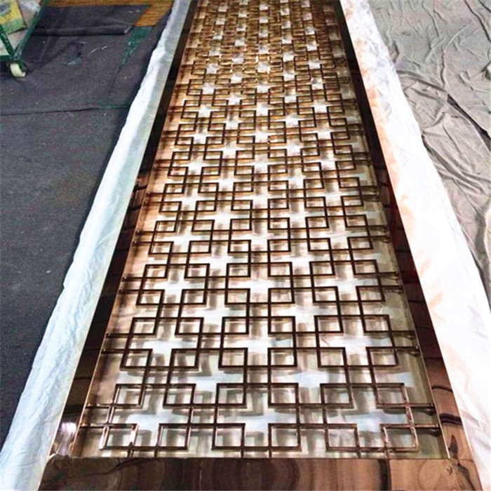 Gold Stainless Steel Carved/ Engraved Mashrabiyia Panels For Sunshades/Louver/Window Screen