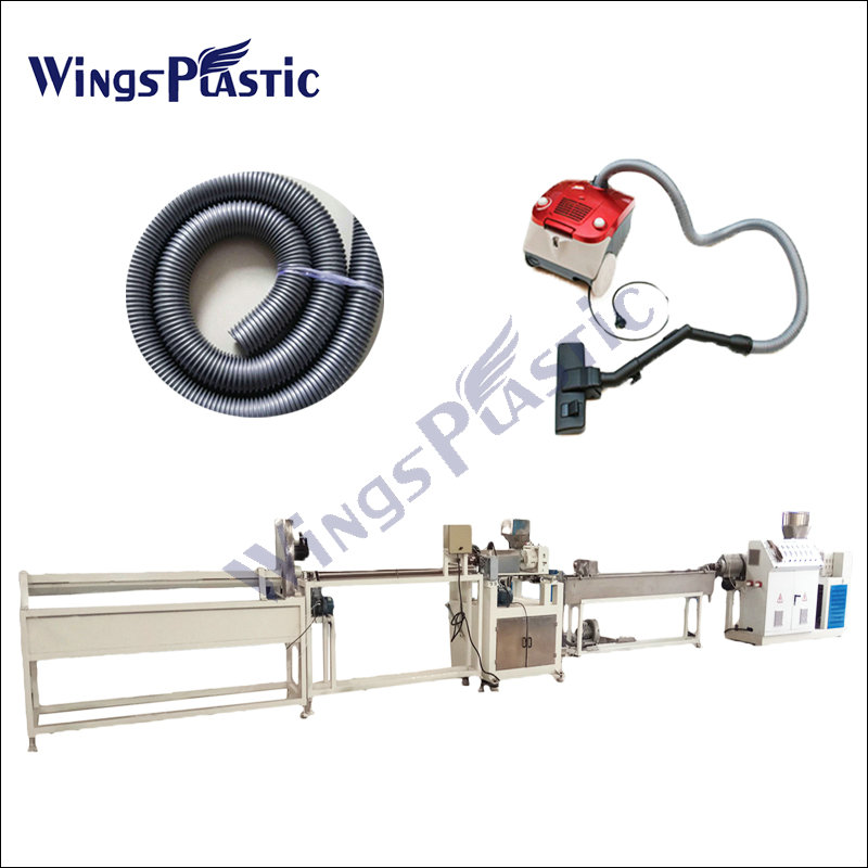 EVA Spiral Soft Hose Production Line For Vacuum Cleaner / Plastic EVA Hose Extrusion Machine Line Manufactures