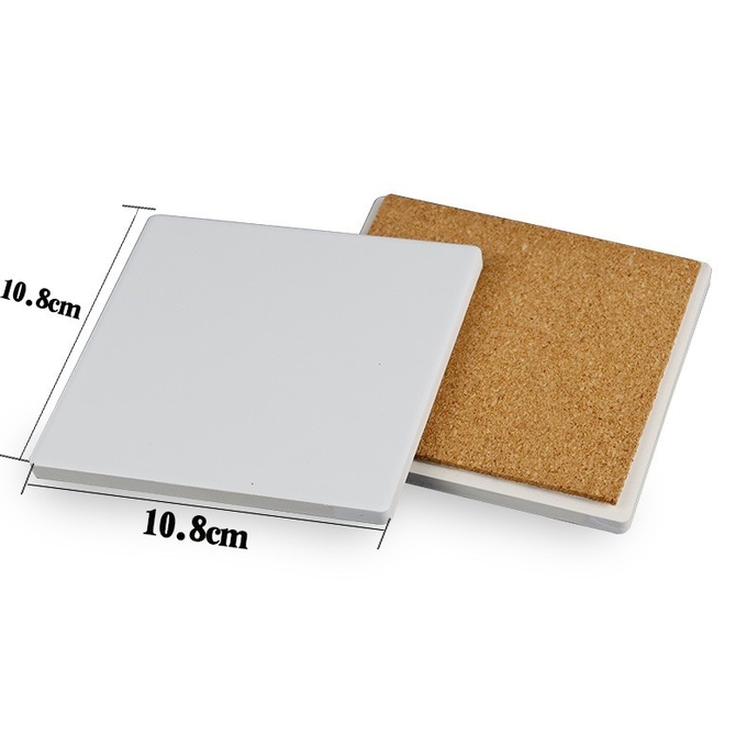White Sublimation Coaster Blanks Square Ceramic Coaster For Sublimation Photo Printing