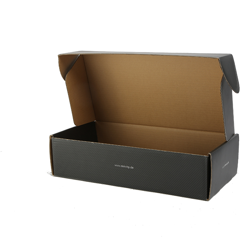 Custom Size Accepted Matte Black Corrugated Mailer Shipping Box Packaging For Mailing