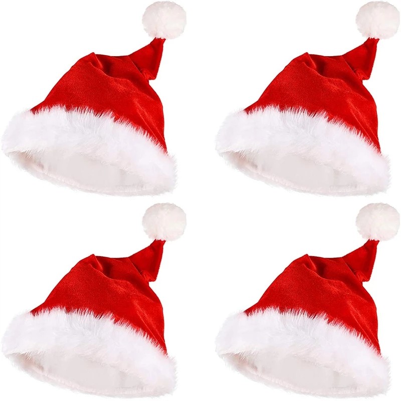56CM Led Luminous Cap For Children Santa Claus Hat Snowman Elk Christmas Gift