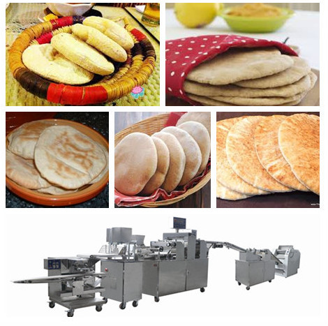 PLC Lebanon Pita Bread Production Line For Food Plant
