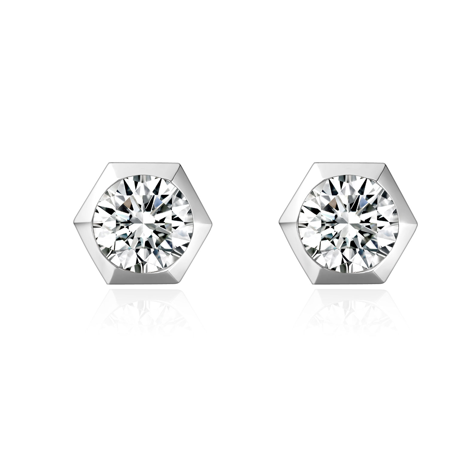Classic Design 18k Lab Grown Diamond Earrings Jewelry NGTC Certified Round shape 0.3ct diamond Earrings