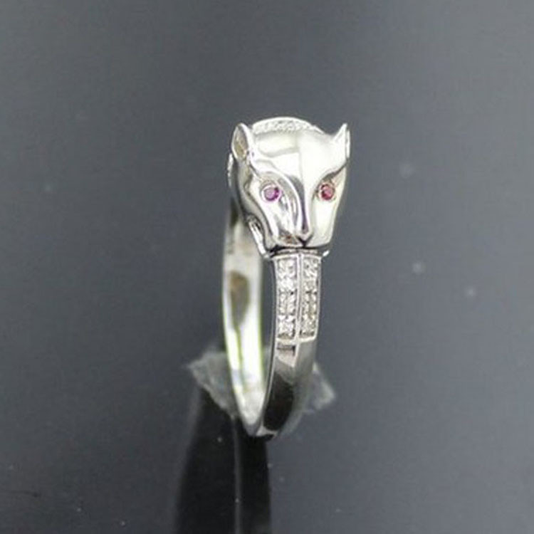 Designer Jewelry Animal Styles 18K Rose Gold Plated 925 Silver Ring (R222)