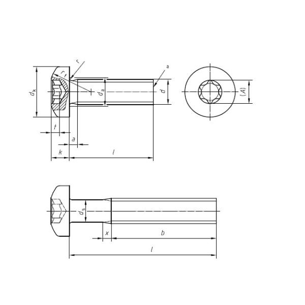 M5X20 Pan Head Socket Screw , Grade 8.8 Flat Head Countersunk Socket Cap Screw
