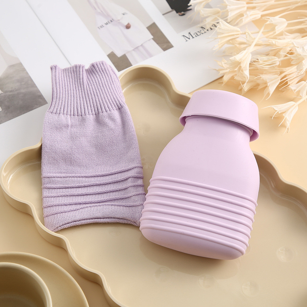 Soft Silicone Mini Hot Water Bottle Bag With Cover Hot Cold Compress For Babies Kids Pain Relief