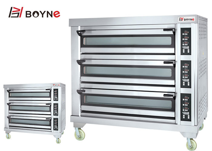 Electric Oven With Computer Controlled Three Layer Six Trays use in bakery shop/ bakery institution