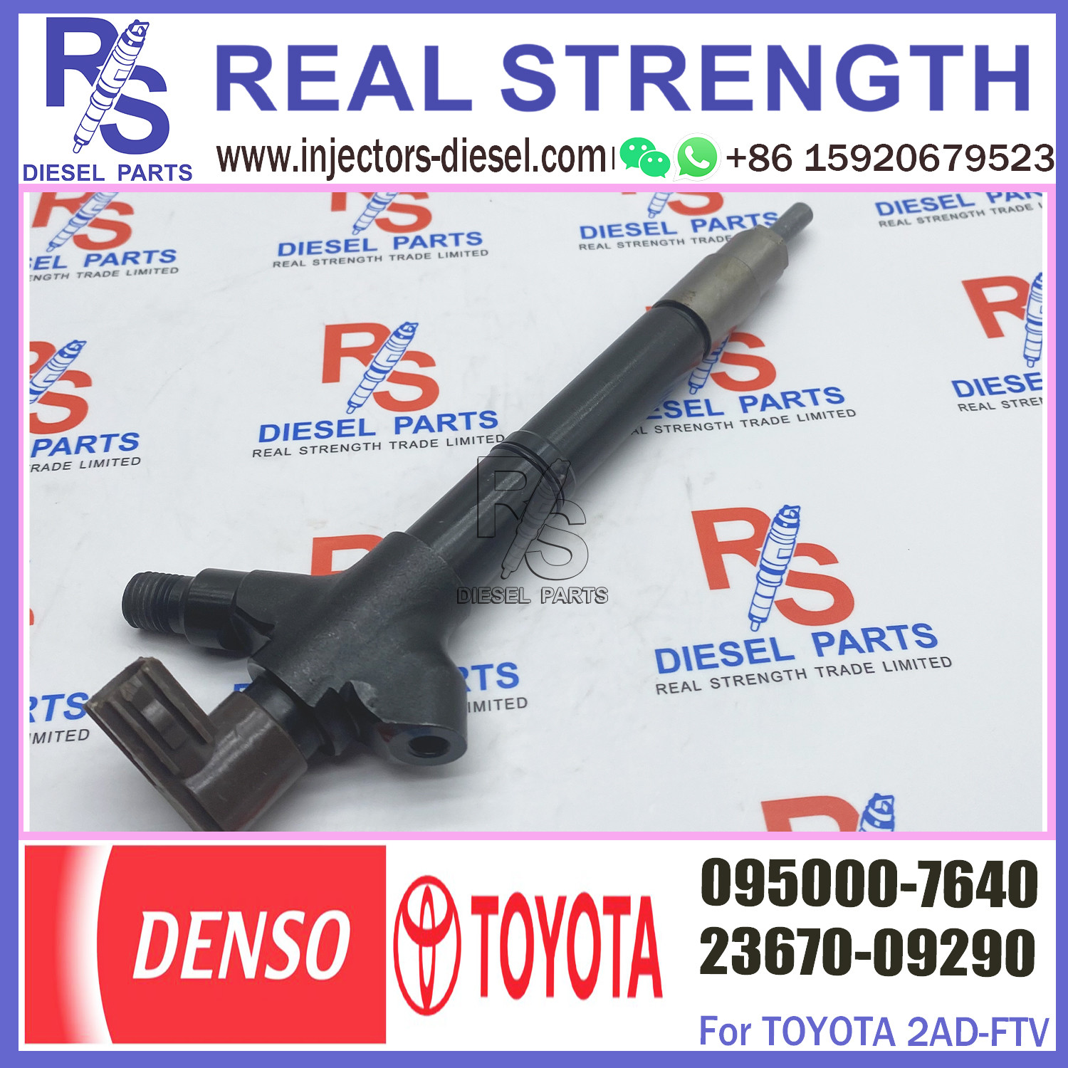 Diesel Common Rail Injector 095000-7640 for TOYOTA 2AD-FTV 23670-0R170 23670-0R120 23670-0R020 23670-0R070