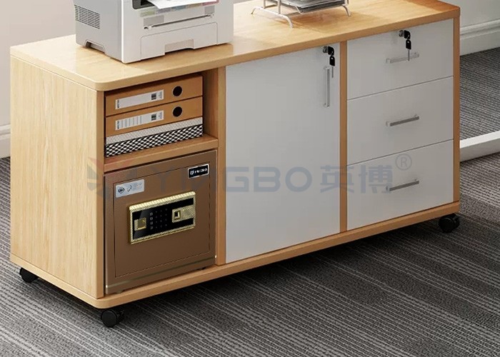 Coffee Solid Steel Office Safe Box Dual Alarm Fingerprint Safe Box YB/N7-35