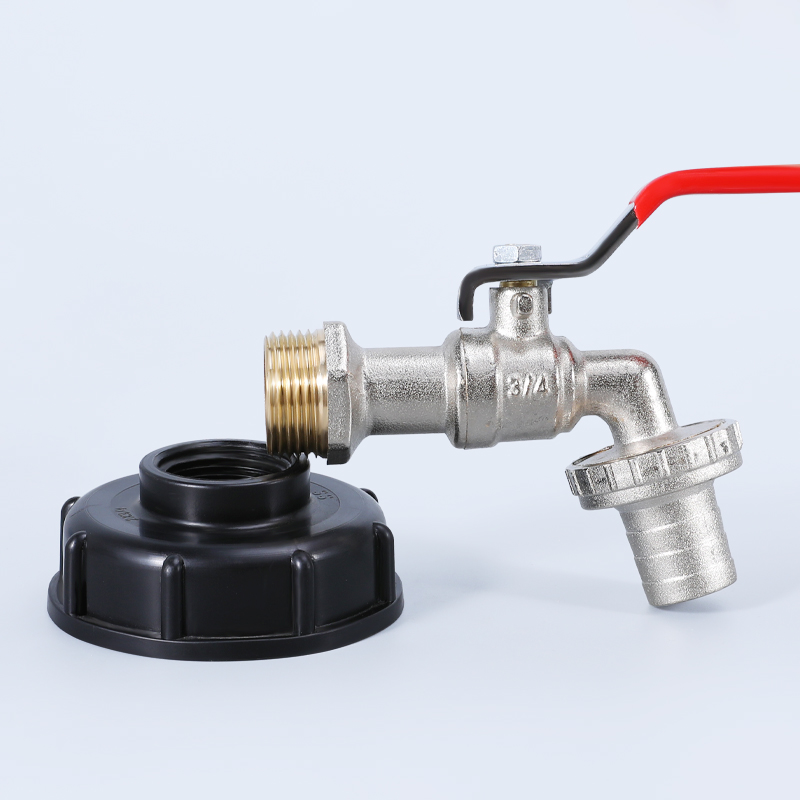 Red Handle 1/2" 3/4'' Male Thread Water Tap Bibcock for Garden Watering and Irrigation