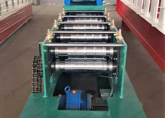 V Ribs Automatic Steel 10KW Snap Lock Standing Seam Roll Forming Machine 40ft