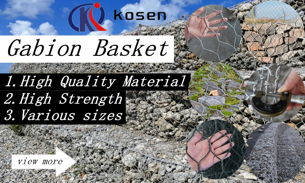 Hot Dipped Galvanized PVC Coated Gabion Wire Mesh for Environmental Protection