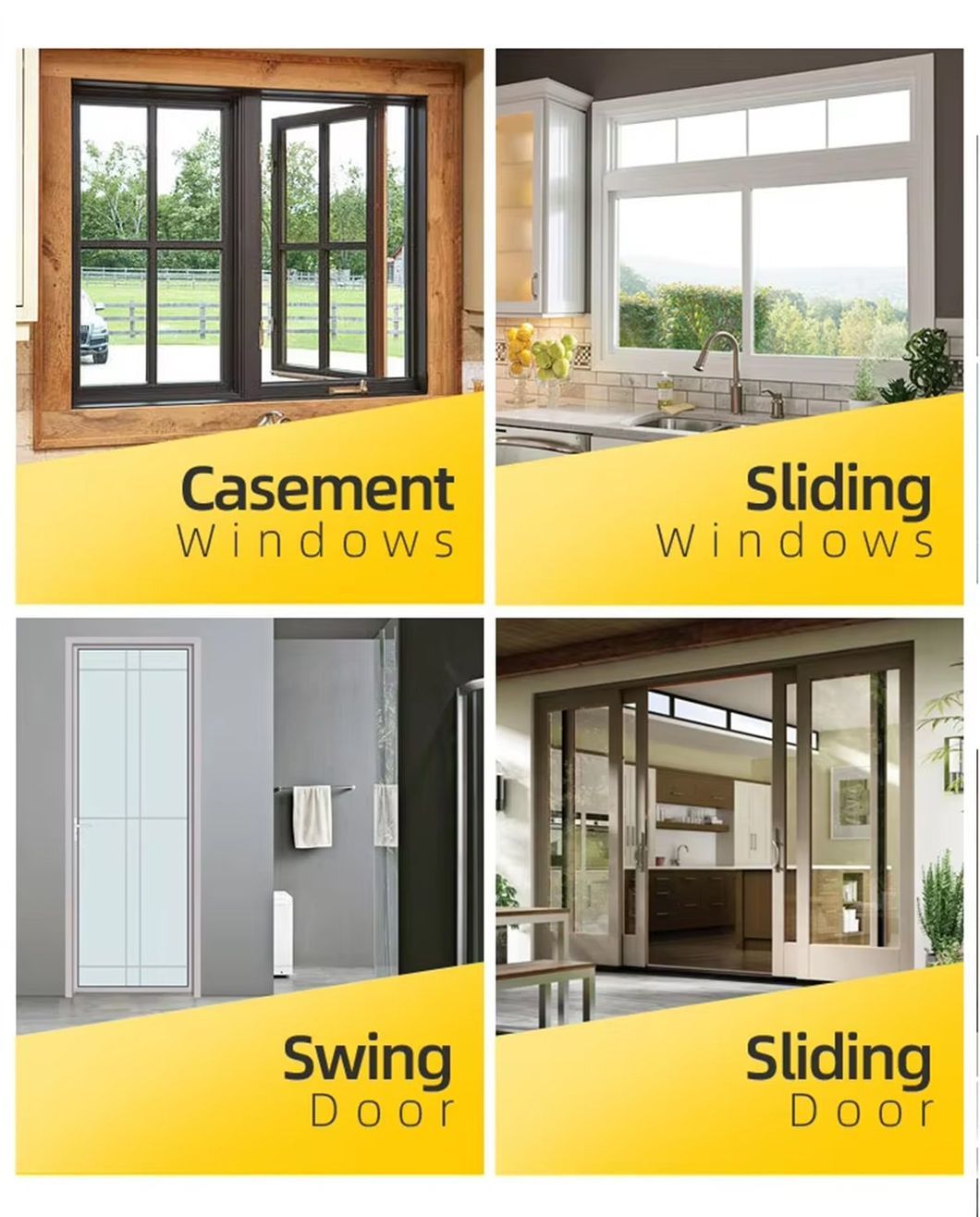 Aluminum Sliding Door, Soundproof Glass Door, Energy-Saving, Quiet