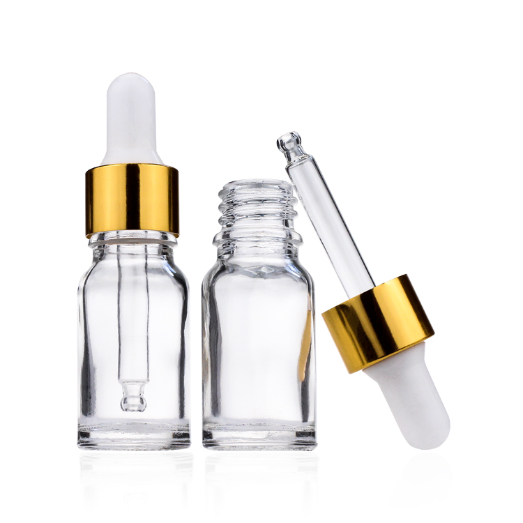 10ml Transparent Bottle For Essential Oil With Glass Dropper Manufacturers Hot Sale