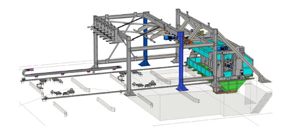 Electrolytic Aluminium Anode Rodding Assembly Equipment Production Line