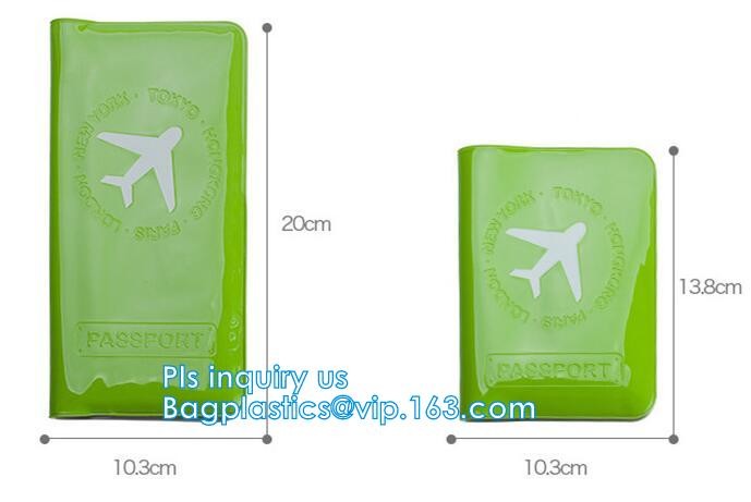 Promotional Customized color PVC travel Passport Cover, Ticket Holder Travel Plastic Pvc Passport Cover, Eco-friendly pv