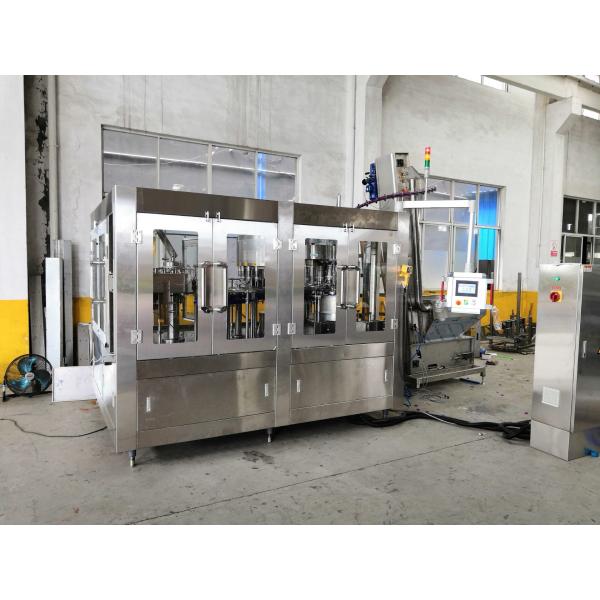 3.29Kw Juice Bottling Machine 3 In 1 Centre Filling Valves PLC Control