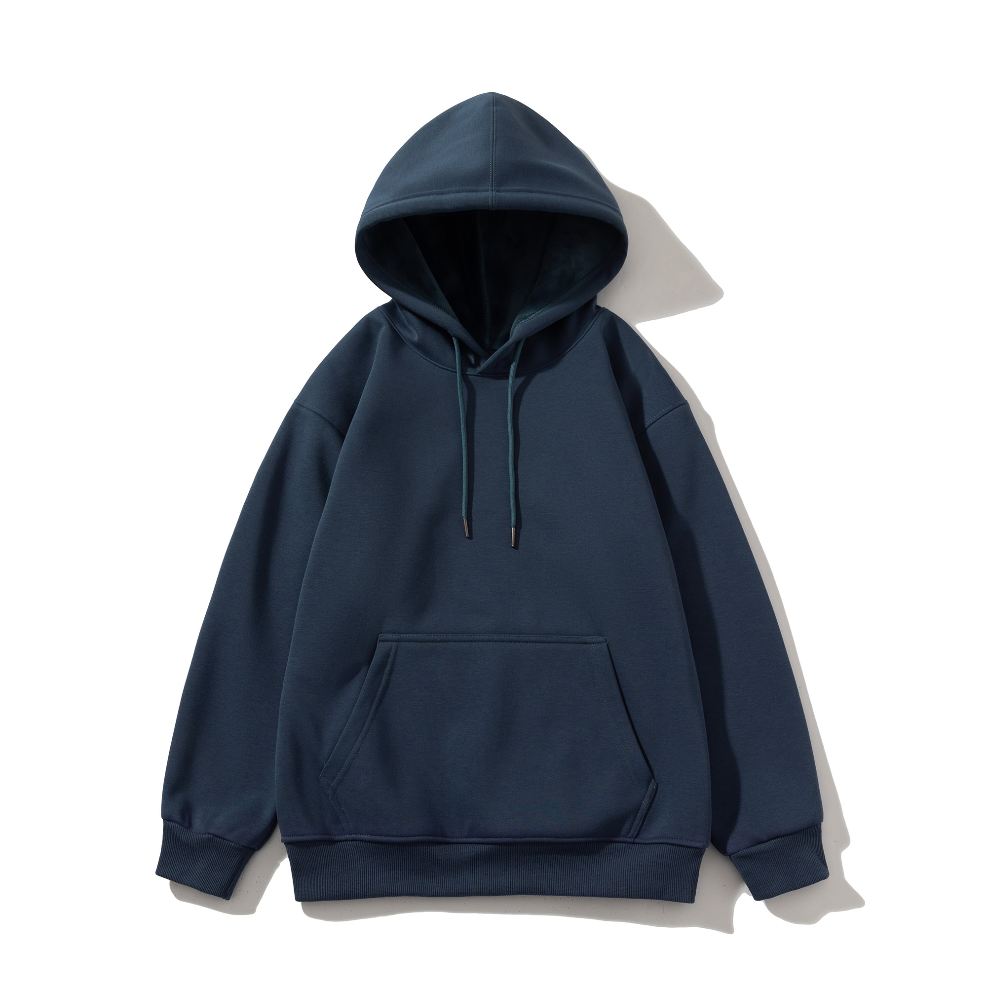 FODARLLOY Fashion Vintage Hoodie OEM Streetwear Essentials Oversize Unisex Pull Coat Men's Hoodies Pullover Dark Blue