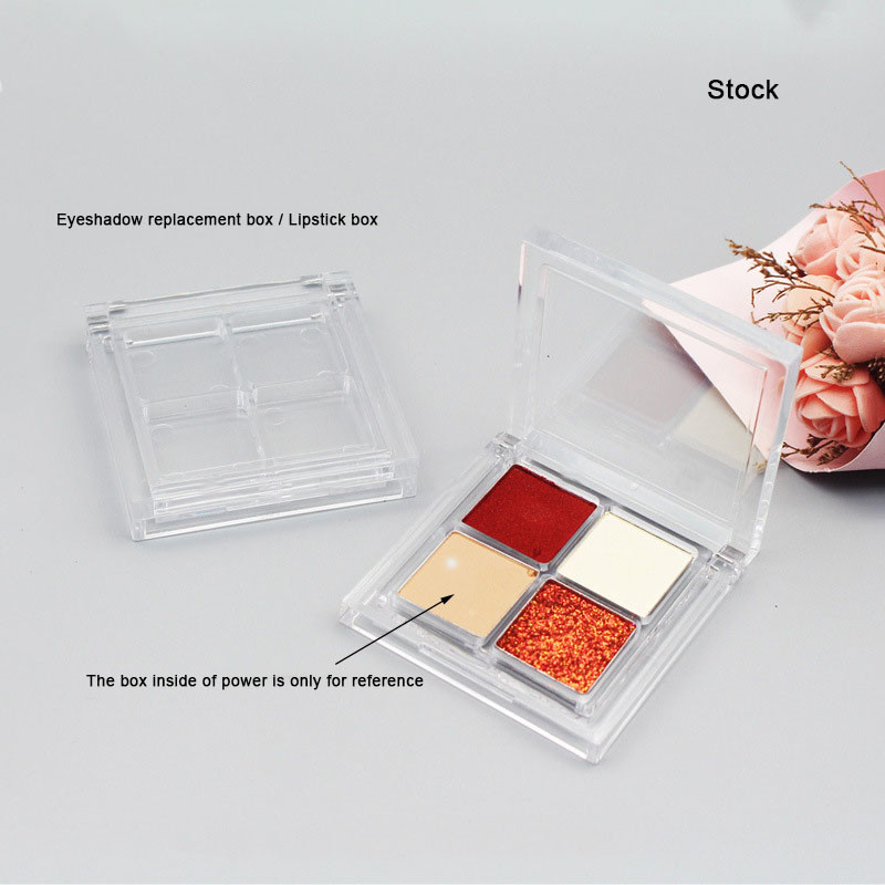 4 Grid Cosmetic Packaging Paper Box 60x60mm PPS Cardboard Eyeshadow Palette