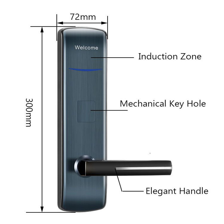 RFID M1 Card Hotel Electronic Locks MF1 Ic Card Door Lock