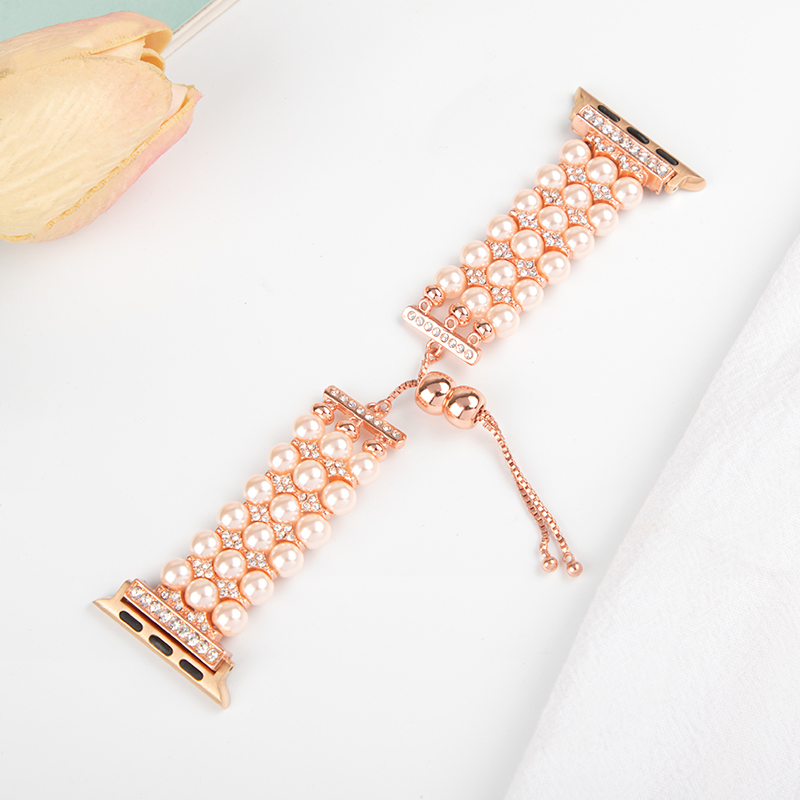 Function Fashionable Watch Strap Beaded Apple Watch Bands for iWatch Series 8 7 6 5