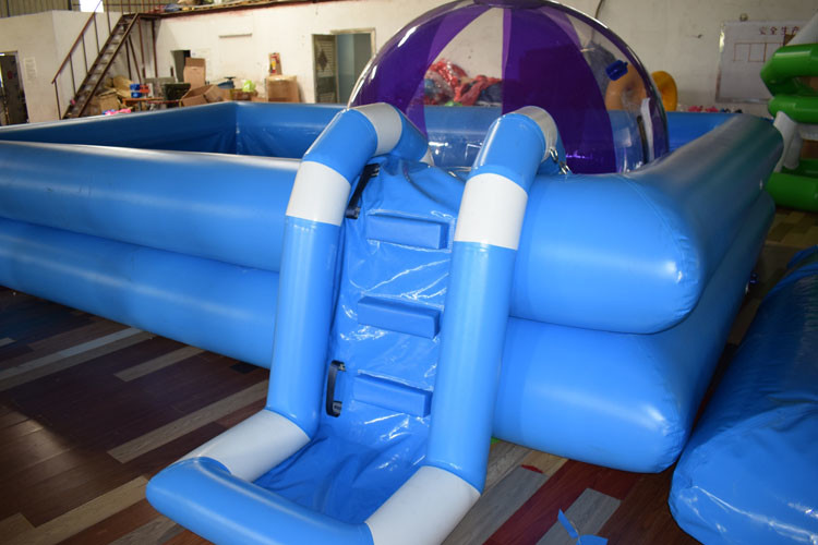 Kids Party Custom Inflatable Swimming Pool With Ladder And Full Color Printing Bottom