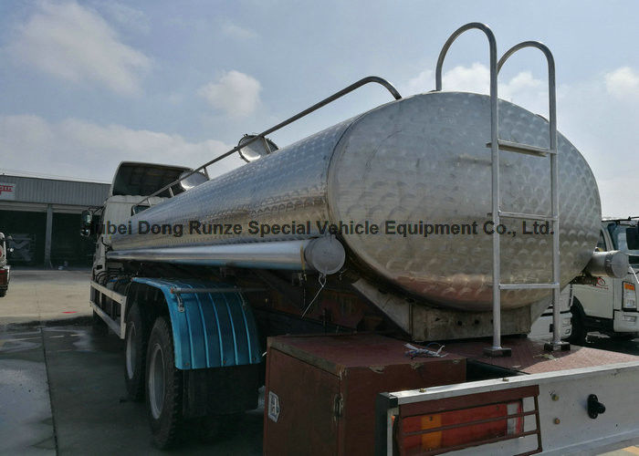 FOTON Polished Stainless Steel Tanker Trucks 18000liters for Drinking Water , Liquid Food ,oil