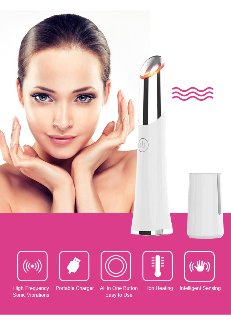 Touch Activation 10000 Times / Min 3W Pen Type Eye Beauty Massager