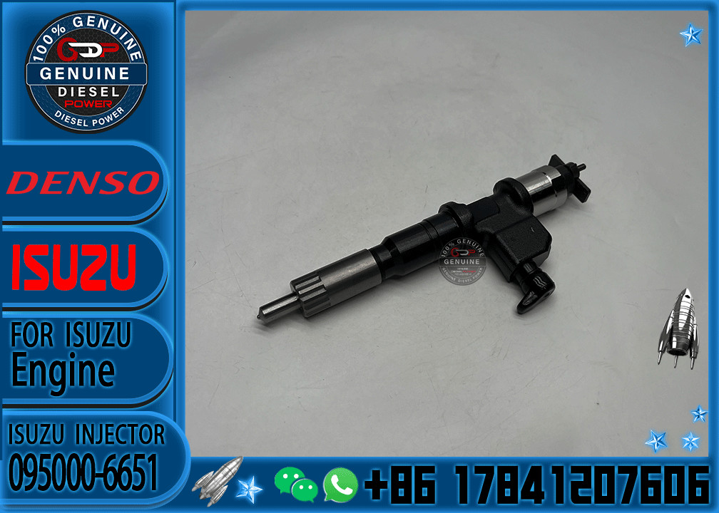 Diesel Common Rail Fuel Injector 095000-6651 8-98030550-1 For ISUZU GIGA 6WF1 Heavy Duty CYZ EXZ 14.3L
