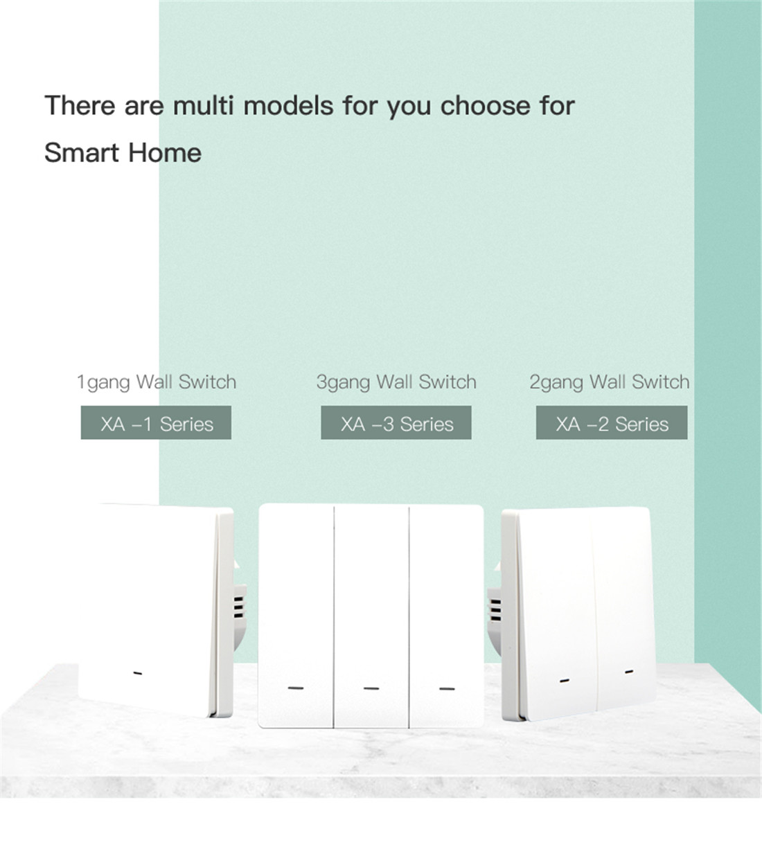 Push Button Zigbee Switch Without Neutral Wire Single Live Smart Switch 2 Gang