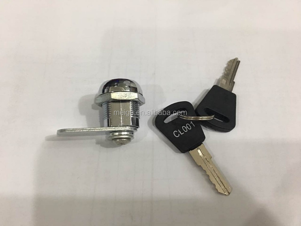 90 Degree Turn Cupboard Cam Locks Chrome Plating Height 16mm