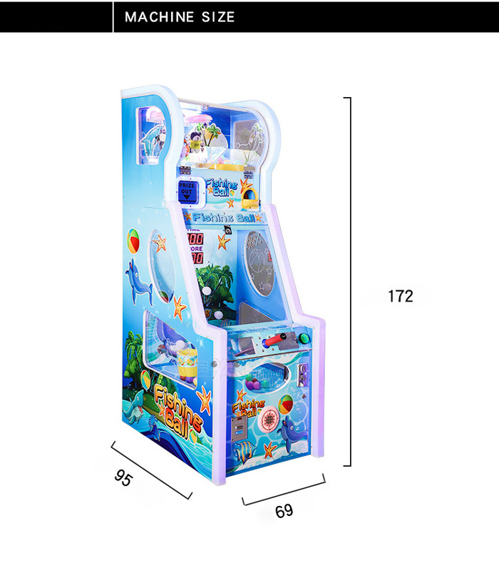 280W Coin Operated Lottery Game Machine Kids Catching Ball Machine