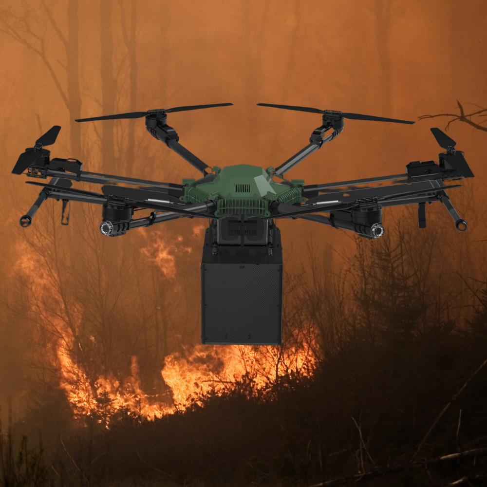 Foldable Security UAV Payload Customized Aerial Surveillance System With Amplifier Speaker HXF600