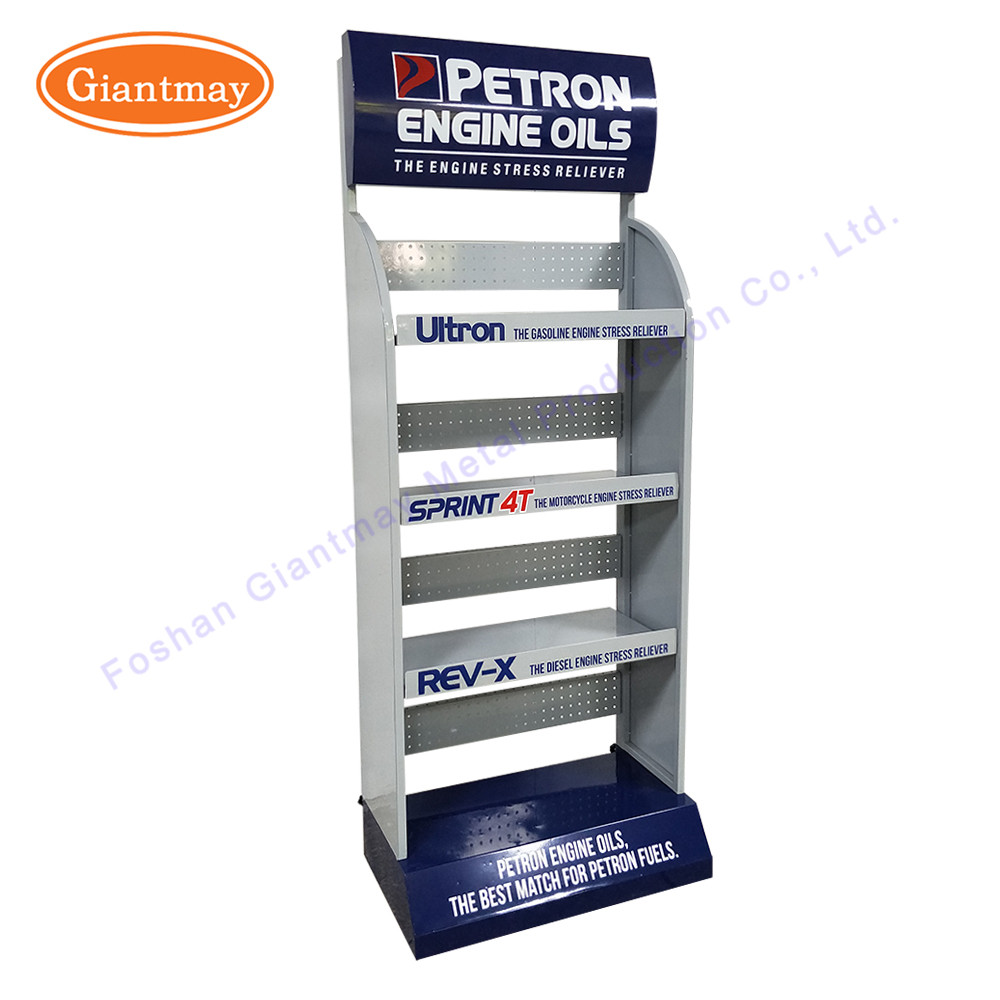 Lubricating Bottle Iron Rack Engine Stand Oil Display
