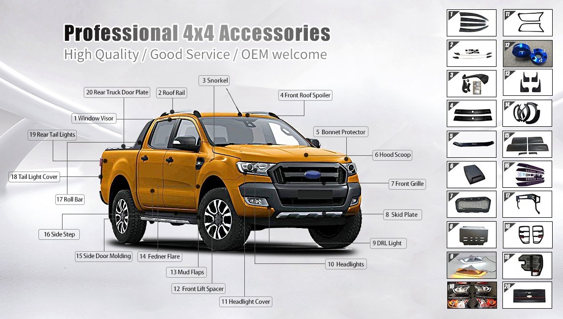 Abs 4wd Led Daytime Running Lights Ford Ranger 2022 T9