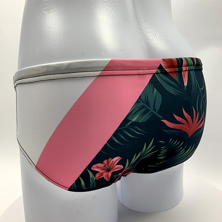 Dry Fit Lycra Stretch Mens Bikini Swimwear Underwear Briefs Silk Screen Printing