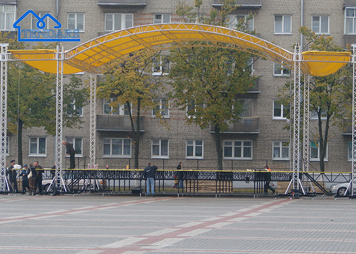 Outdoor Aluminum Concert Stage Truss Curved Roof Lighting Truss For Event, Exhibition, Concet