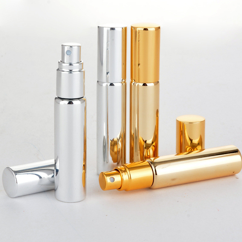 10ml 15ml Glass Bottle Refillable Perfume Uv Plating Gold Silver Black