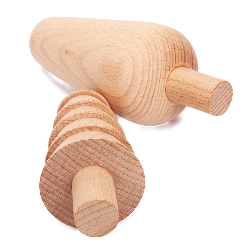 Rainbow 35.5cm Coloured Wooden Building Blocks Large Baby